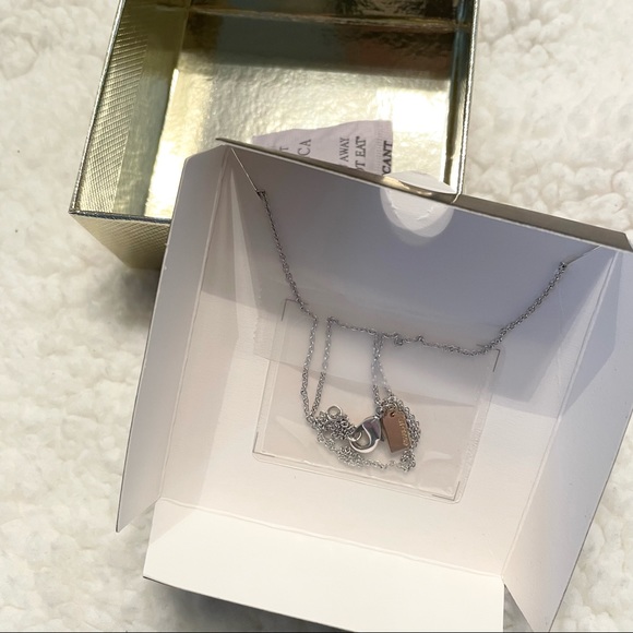 🌸HP🌸 NWT Coach Pave Signature C Nexklace - Picture 4 of 5